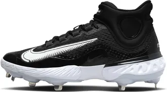 Nike Mens Alpha Huarache Elite 4 Mid Baseball Cleats in Black | DJ6520-001