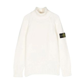 Stone Island High Neck Jumper - male - Stone Island - Kids Sweatshirts - White - 10 Y - Kids
