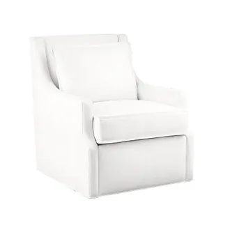 Ballard Designs Brier Swivel Chair - In Stock - Gowan White InsideOut - Ballard Designs