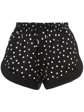 Saint Laurent Shorts met stippen - Zwart
