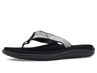 Teva Voya Flip Womens Sandals Black/White : 10 B - Medium, Textile