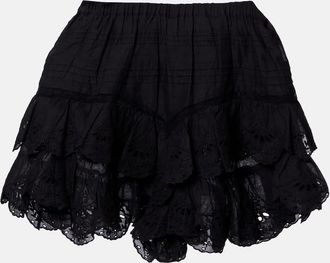 Isabel Marant Jocadia broderie anglaise cotton shorts