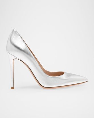 Gianvito Rossi 105mm Metallic Leather Pumps