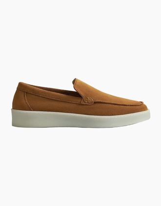 Hudson Mens HAWKINS MENS COGNAC SUEDE LOAFER - Brown - Size: 11
