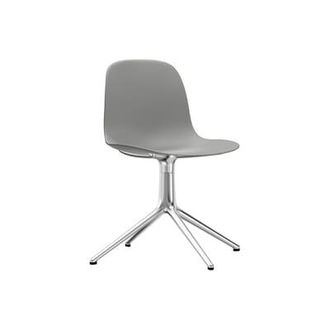 NORMANN COPENHAGEN Swivel chair Form - Grey - Polished aluminium - Designer Simon Legald
