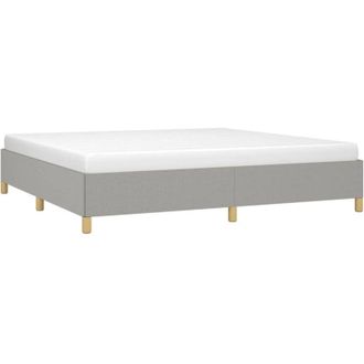 vidaXL Cama Sin Colch&oacute;n Tela Gris Claro 200x200 Cm Vidaxl
