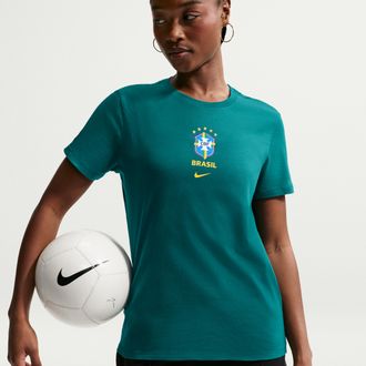 Nike Brazil Nike Womens Soccer T-Shirt in Green | IH2236-381