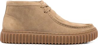 Clarks Torhill Hi lace-up leather boots - men - Calf Suede/Calf Leather/Rubber - 10.5 - Neutrals