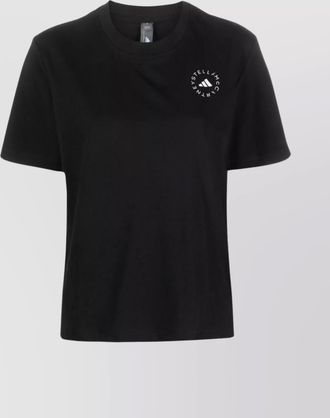 adidas by Stella McCartney cotton blend logo print short-sleeve t-shirt