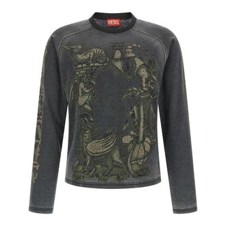 Diesel T-Jori-A T-shirt - male - Diesel - Long Sleeve T-Shirts - Gray - XL - Tops