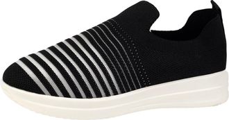 Generic Women Trainers Leather Slip On Trainers with Decorative Stitching Easy Casual Shoes for Everyday Errands with Cushioned Insole for Added Women Sneaker