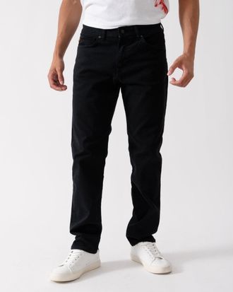 Boss Orange by Hugo Boss Mens Re.Maine Regular Fit Jeans in Black Cotton - Size 34W/36L