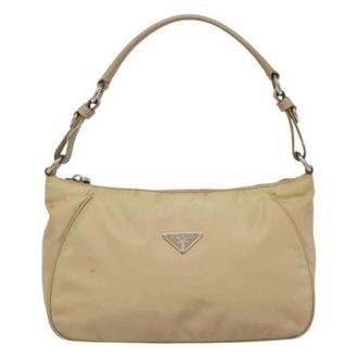Prada Pre-owned Nylon handbags - Dames - Vintage Handtas - Beige - ONE Size - Nylon - Vintage