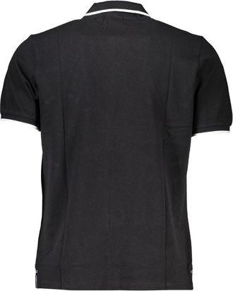 North Sails Mens Classic Fit Polo Shirt Short Sleeves - Black Cotton - Size Medium