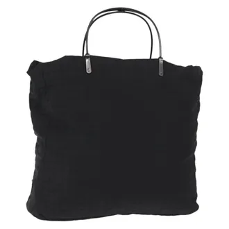 Prada Vintage Tessuto Black Nylon Handbag (Pre-Owned)