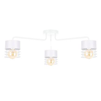 Netlighting Atollo Multi Arm Semi Flush Ceiling Light White 70cm 3x E27