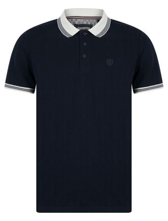 Kensington Eastside Mens Woodman Stretch Cotton Pique Stripe Polo Shirt