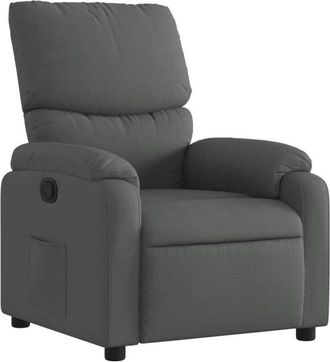 vidaXL Sill&oacute;n Reclinable De Tela Gris Oscuro Vidaxl