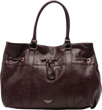 Twinset Tassen, Dames, Rood, ONE Size, Leer, Tote Bag