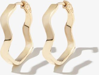 Mateo Bijoux 14K Yellow Gold Curve Hoop Earrings - Womens - 14kt Yellow Gold