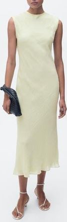 Mango Crinkle Midi Dress in Aqua Green at Nordstrom Rack, Size 6