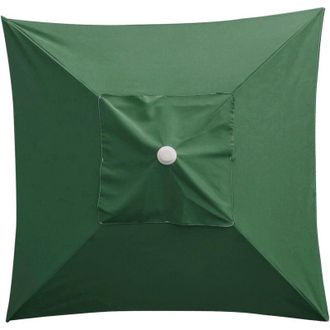OEM Sombrilla Cuadrada De Patio De 22 M, 4 Varillas, Impermeable Y Resistente Al Sol, Toldo De Repuesto (estructura No Incluida), Verde Oscuro - Crezuo