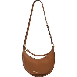 Rebecca Minkoff Darren Small Crescent Leather Crossbody Bag in Caramello at Nordstrom