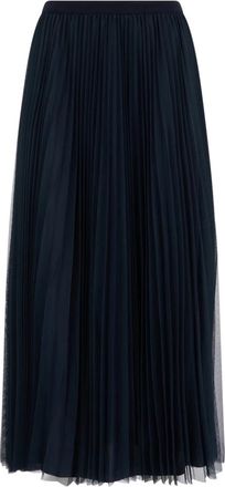 Fabiana Filippi Geplooide Tule Rok - Dames - Midirokken - Blauw - M - Tule - Rokken
