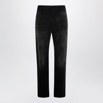 Maison Margiela Jeans a gamba dritta nero effetto wash