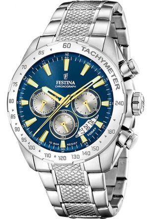Festina F20668-5 Mens Timeless Chronograph Watch - Silver - One Size
