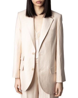 Zadig&Voltaire Violet Linen-Blend Blazer