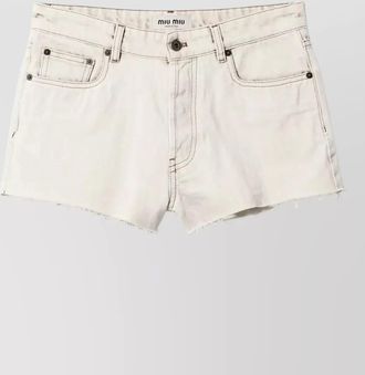Miu Miu shorts belt loops back and front pockets