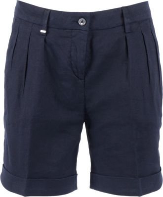 Fay Bermuda Chino T.Tocapo 3 Pinces - Heren - Korte Broeken - Blauw - W30 - Katoen - Korte Broeken