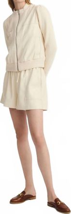 M&eacute;lissa Nepton Poros Long Sleeve Zip Up Jacket In Cream