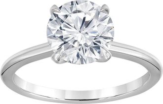 Grown Brilliance 1.50 Carat 14K White Gold Round Cut Lab Grown Diamond Solitaire Ring for Women- Color/Clarity-JSI+
