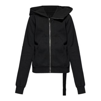 Rick Owens Zip-throughs, male, Black, Size: XL Mountain Hoodie