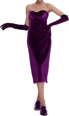 Gigii's Carmen Dress In Velvet Purple