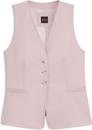 BOSS Adjustable waistcoat in stretch crepe