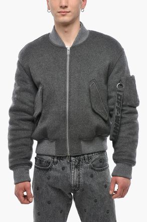 Off-white Pure Cashmere Padded Bomber QUOTE Off-White