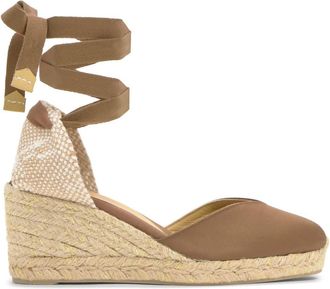 Castaner Chiara Espadrille - Dames - Sleehakken - Bruin - 36 EU - Katoen - Schoenen