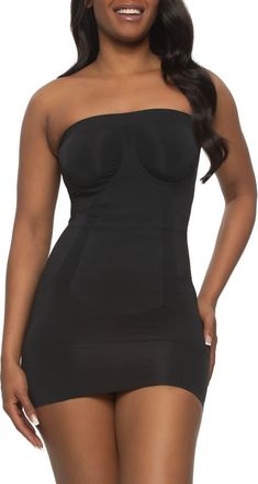 Felina Fusion Strapless Slip in Black at Nordstrom, Size Xx-Large