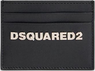 Dsquared2 Basic Credit Card Holder - Heren - Portefeuilles - Zwart - ONE Size - Katoen - Accessoires