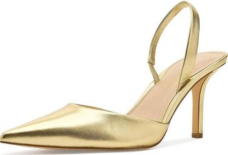 Marc Fisher Noland Womens Shoes Gold Leather : 8.5 M