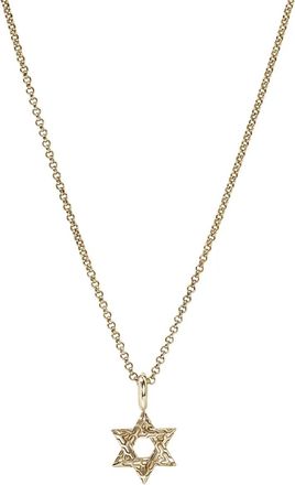 John Hardy Collana JH Essential Star Of David in oro giallo 14 carati
