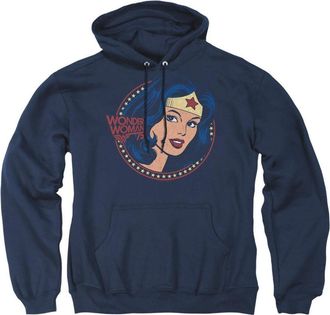 Gildan DC Comics Wonder Woman75 Starburst Portrait Adult Pull Over Hoodie / Hooded Sweatshirt