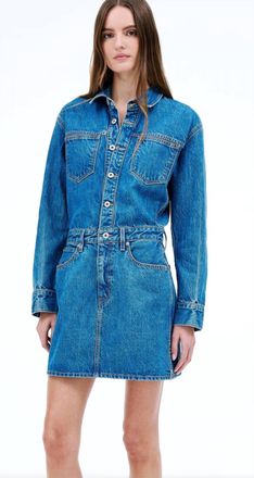 Slvrlake Denim Jagger Dress In Sweet Memory Denim