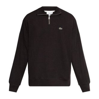 Lacoste Zip-throughs, male, Brown, Size: 2XL Sweatshirt with Logo Patch