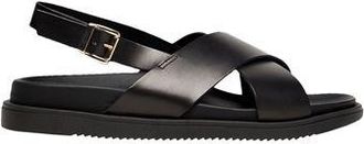 8 by YOOX LEATHER CROSS STRAP SIDE BUCKLE SANDAL