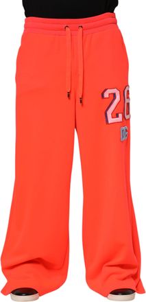 Dolce & Gabbana Orange Polyester Jogger Men SweatMens Mens Pants (Pre-Owned)