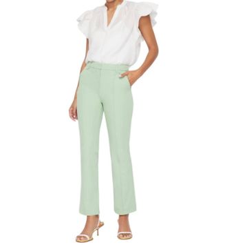 Jonathan Simkhai Tianna Cropped Pants In Spring Green